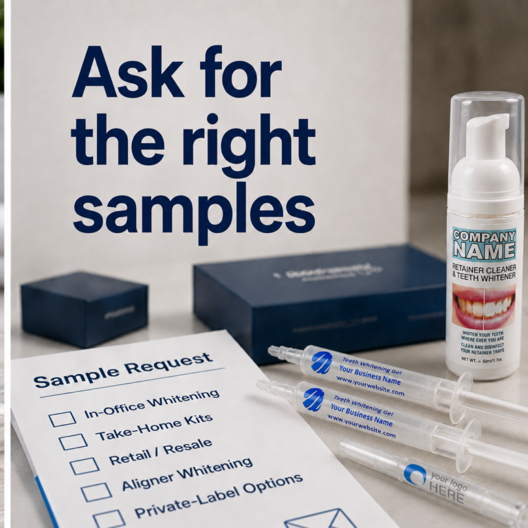 Ask for the right whitening samples graphic
