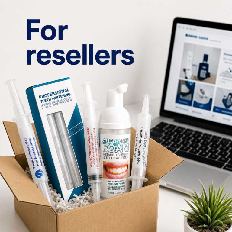 Reseller support beyond a whitening product list graphic