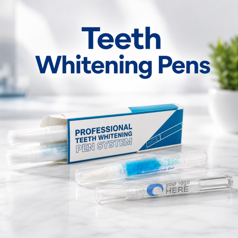 Whitening pens format and instruction guidance graphic