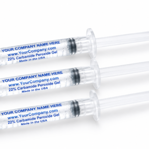 Syringes 3ml of Teeth Whitening Gel with Custom Print Option Bulk Pricing